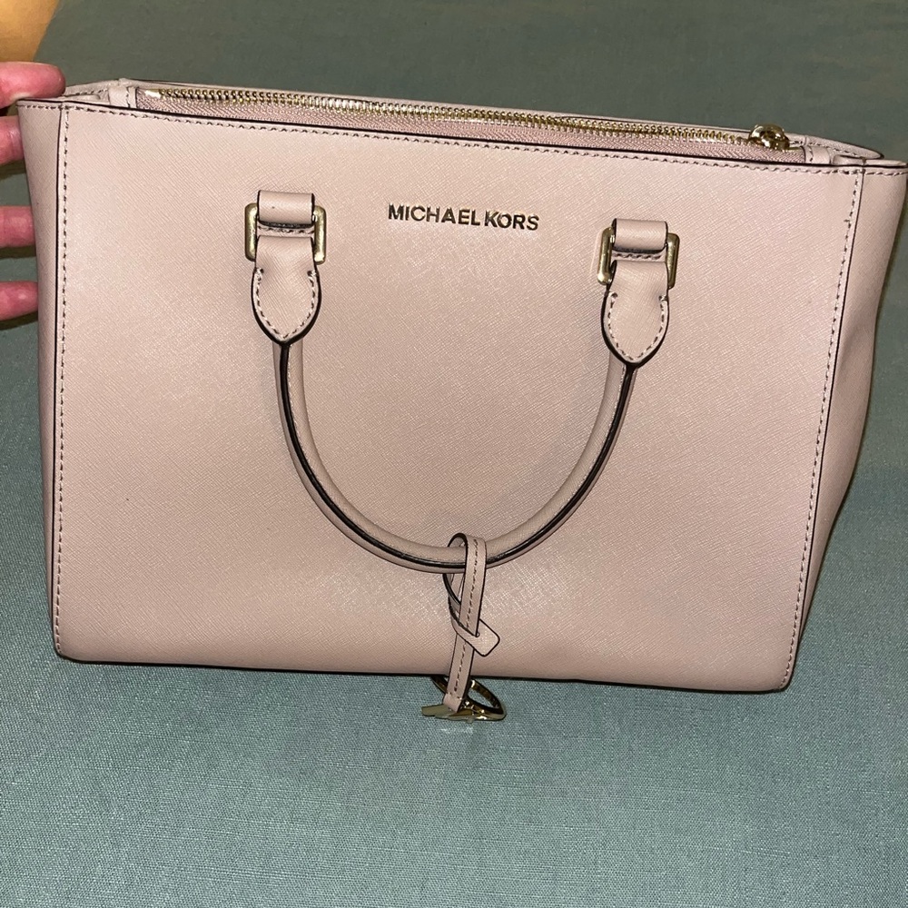 Michael Kors blush pink purse and wallet